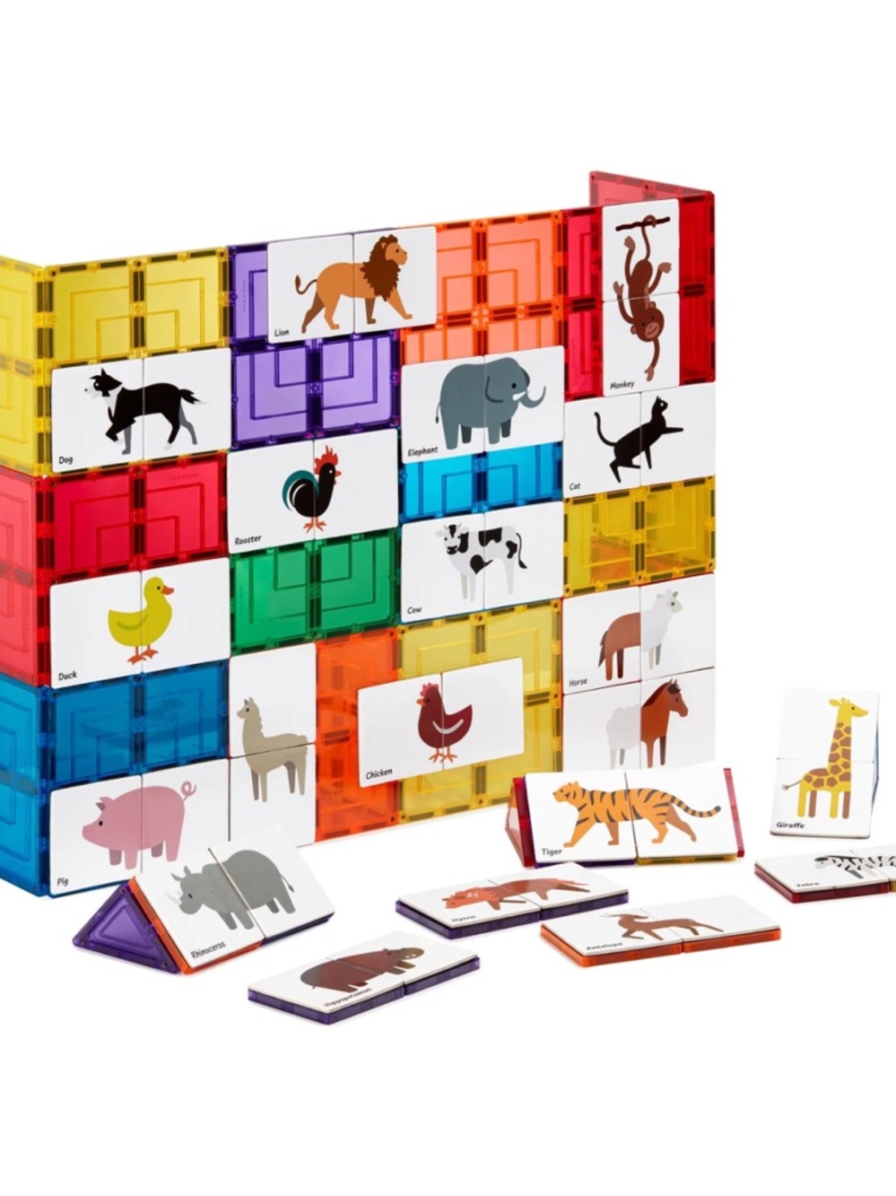 ❤️ Magnetic Tile Topper - Animal Duo Puzzle Pack (40 Piece)